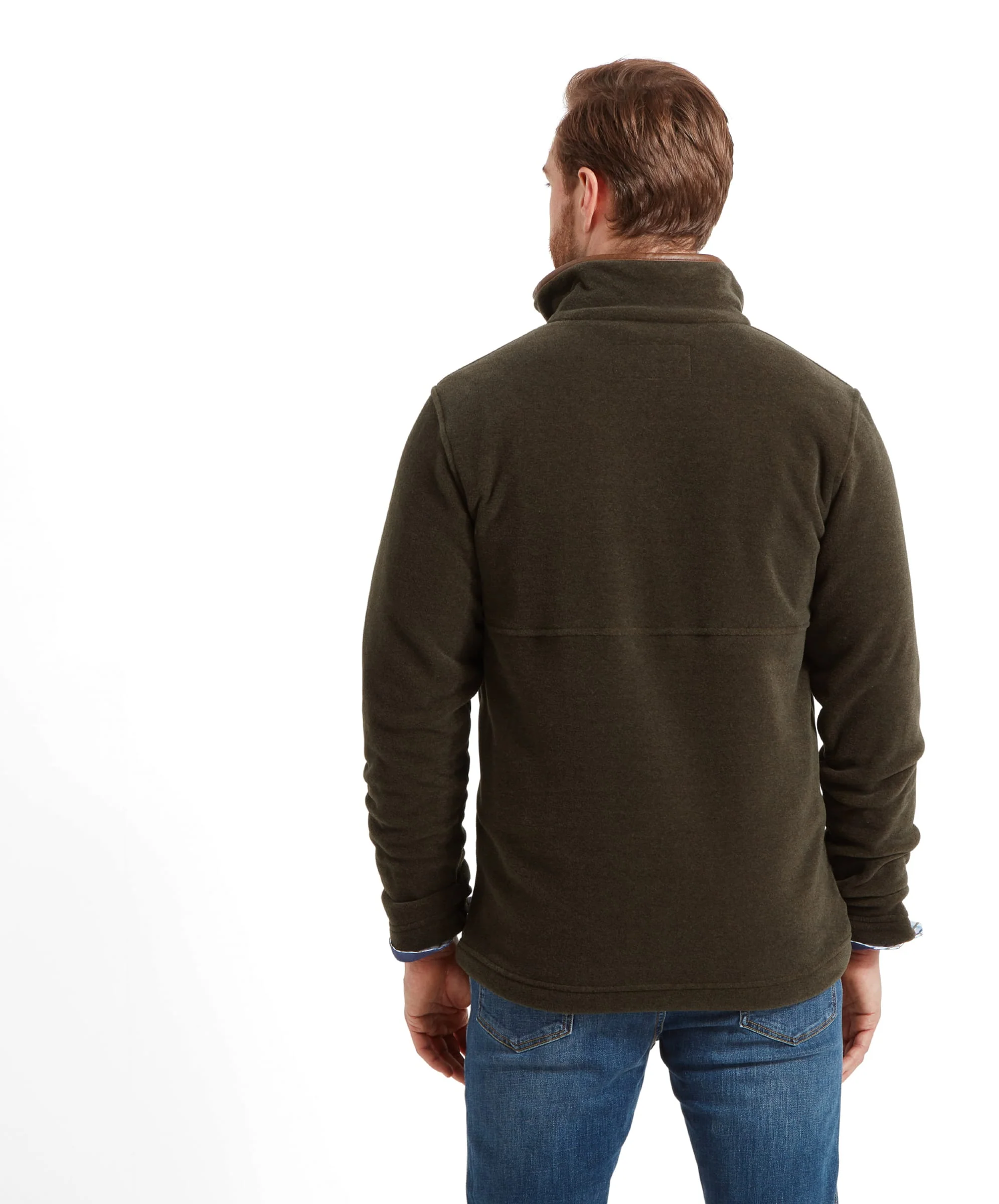 Berkeley Quarter Zip Fleece - Dark Olive - Image 6