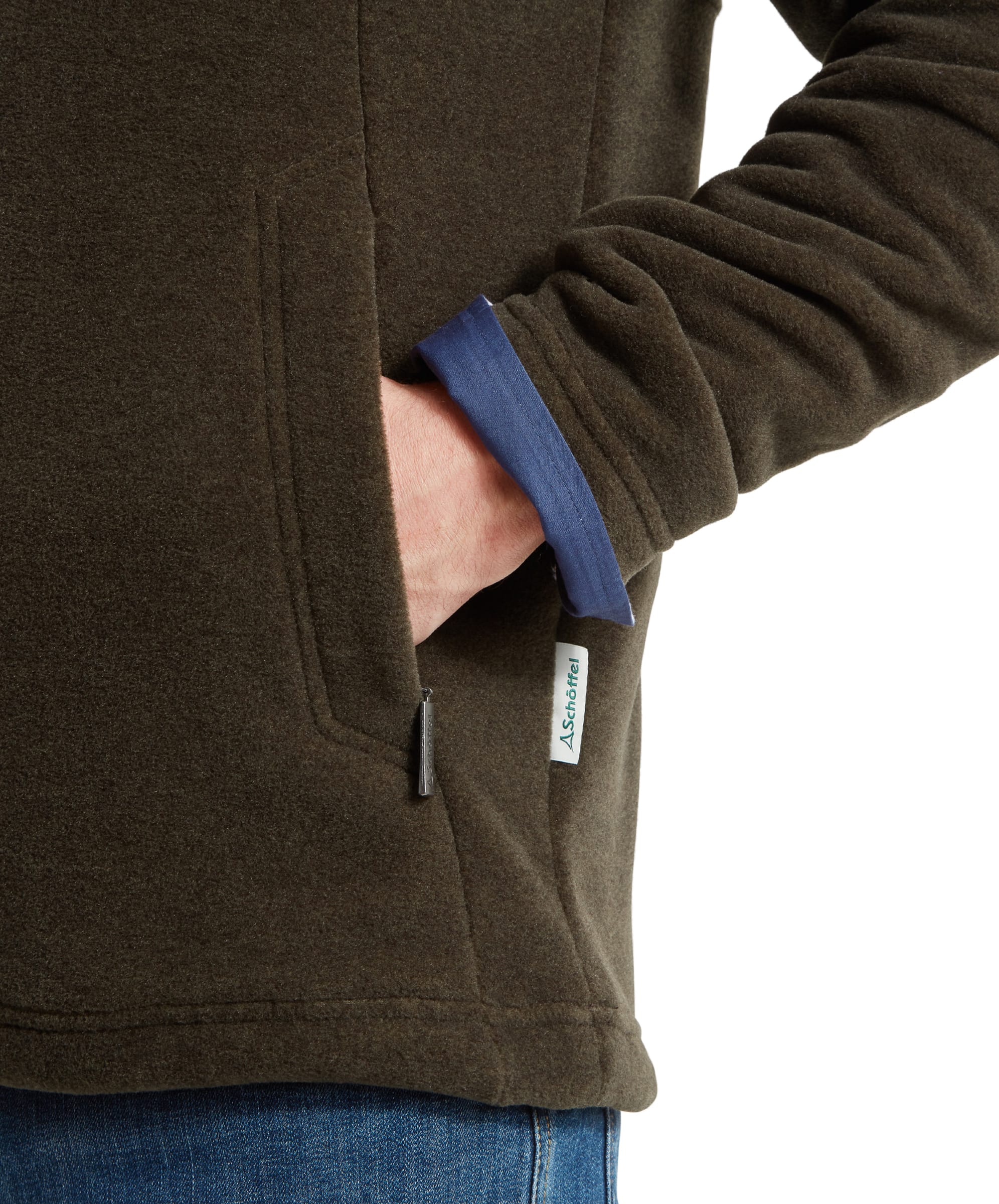 Berkeley Quarter Zip Fleece - Dark Olive - Image 8