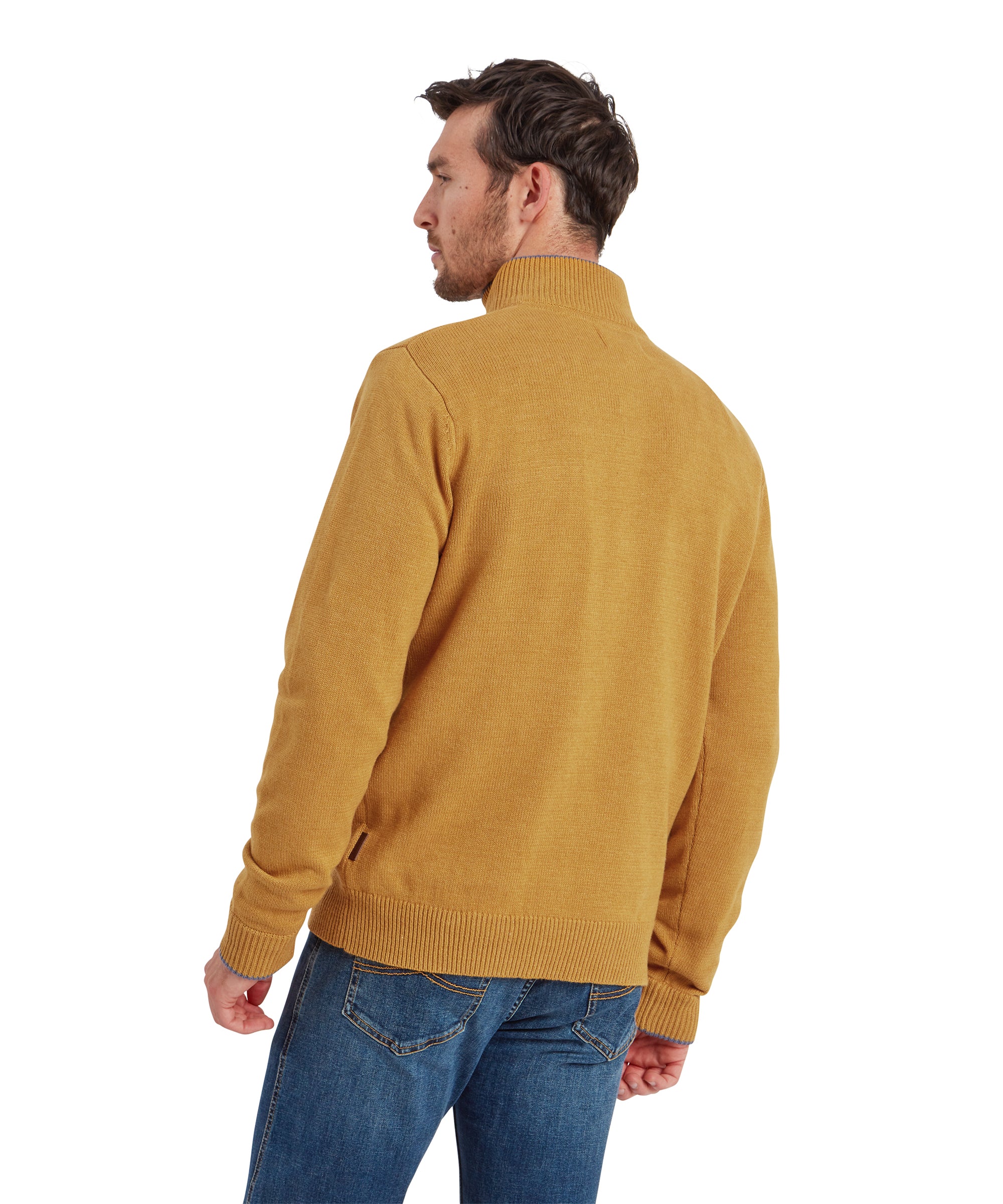 Blair Quarter Zip Jumper - Mustard - Image 5