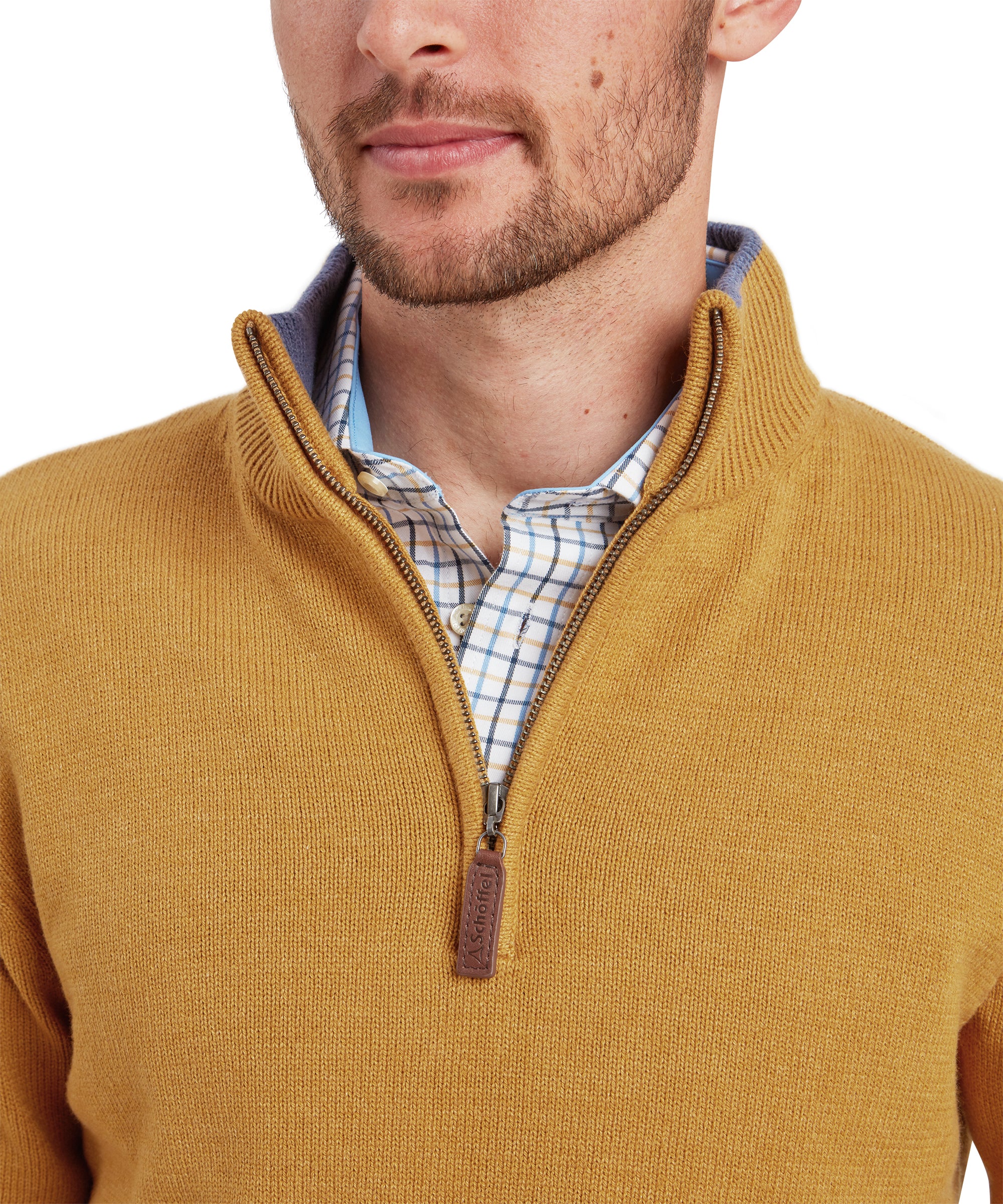 Blair Quarter Zip Jumper - Mustard - Image 6