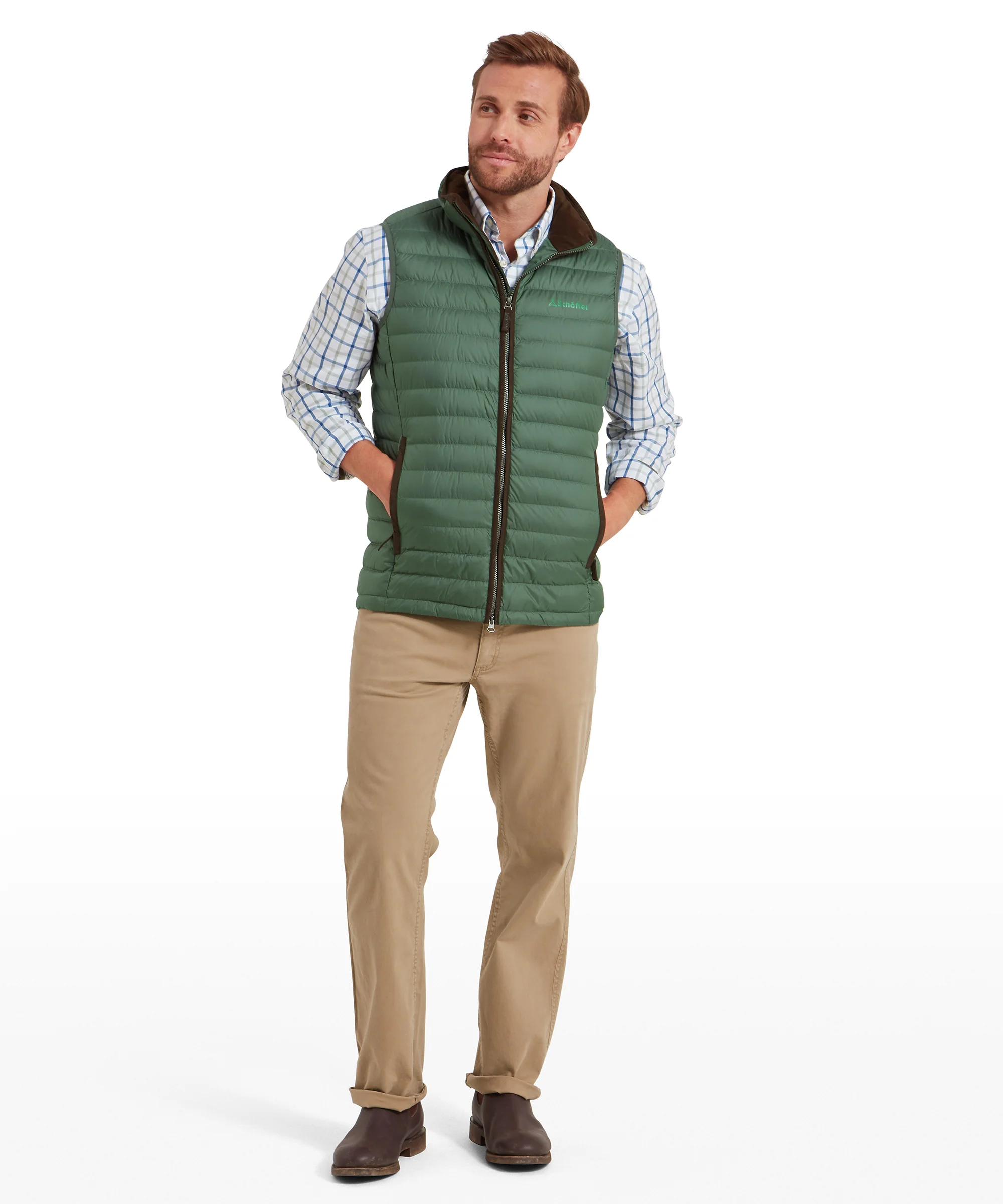 Bowden Down Gilet - Pine Green - Image 3