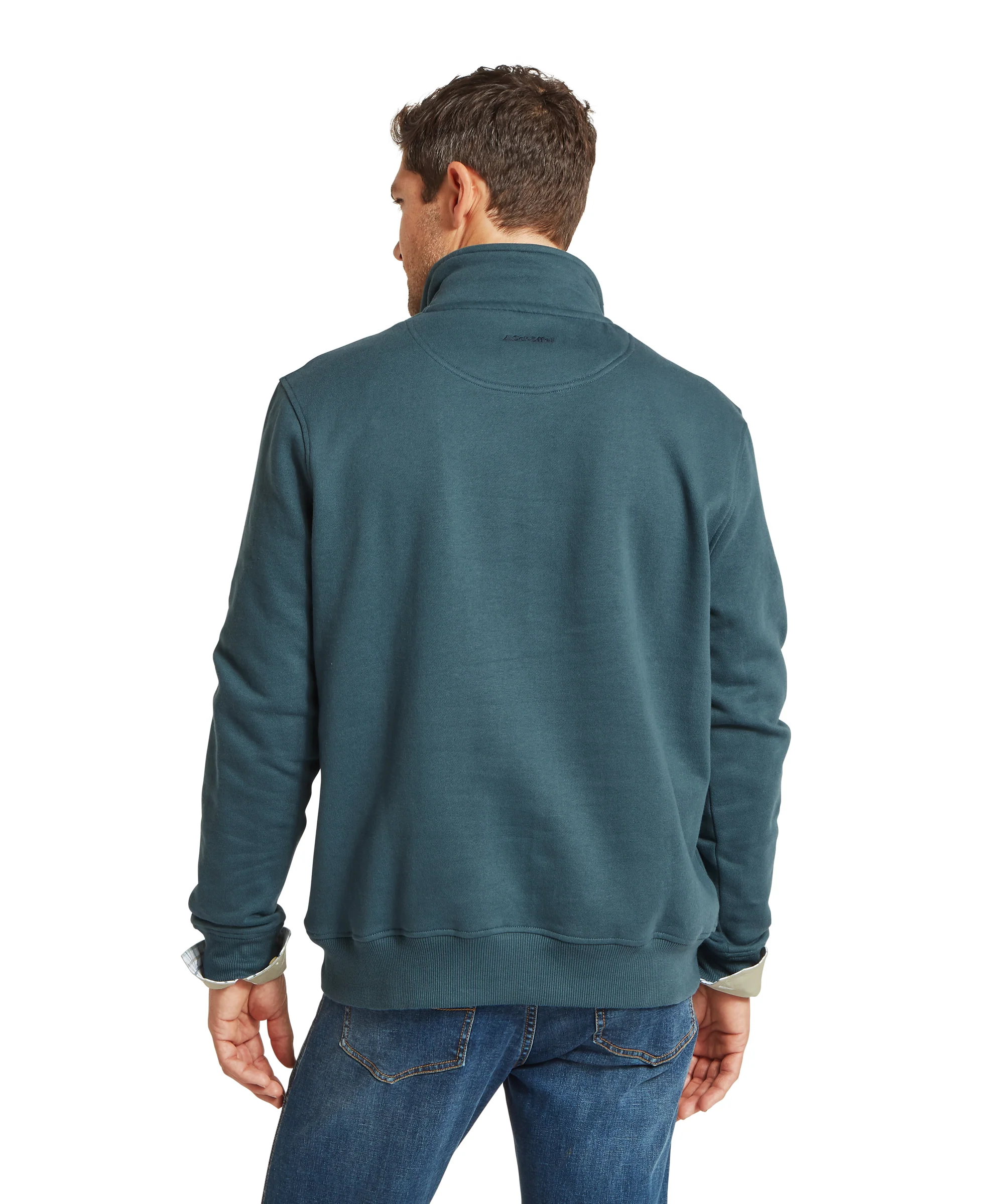 Bude Quarter Zip Sweatshirt - Deep Ocean Blue - Image 5