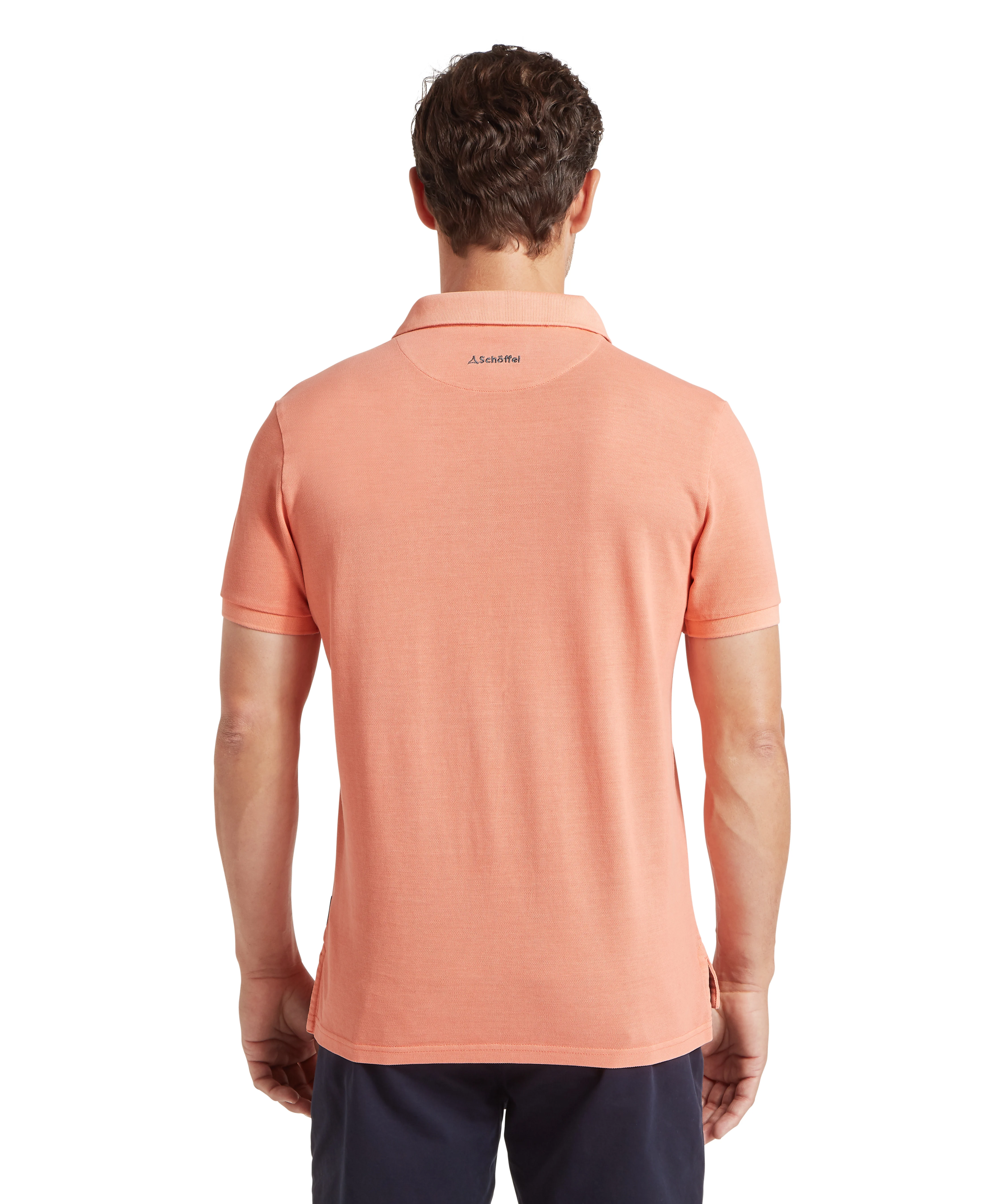 St Ives Garment Dyed Polo Shirt - Coral Peach - Image 5