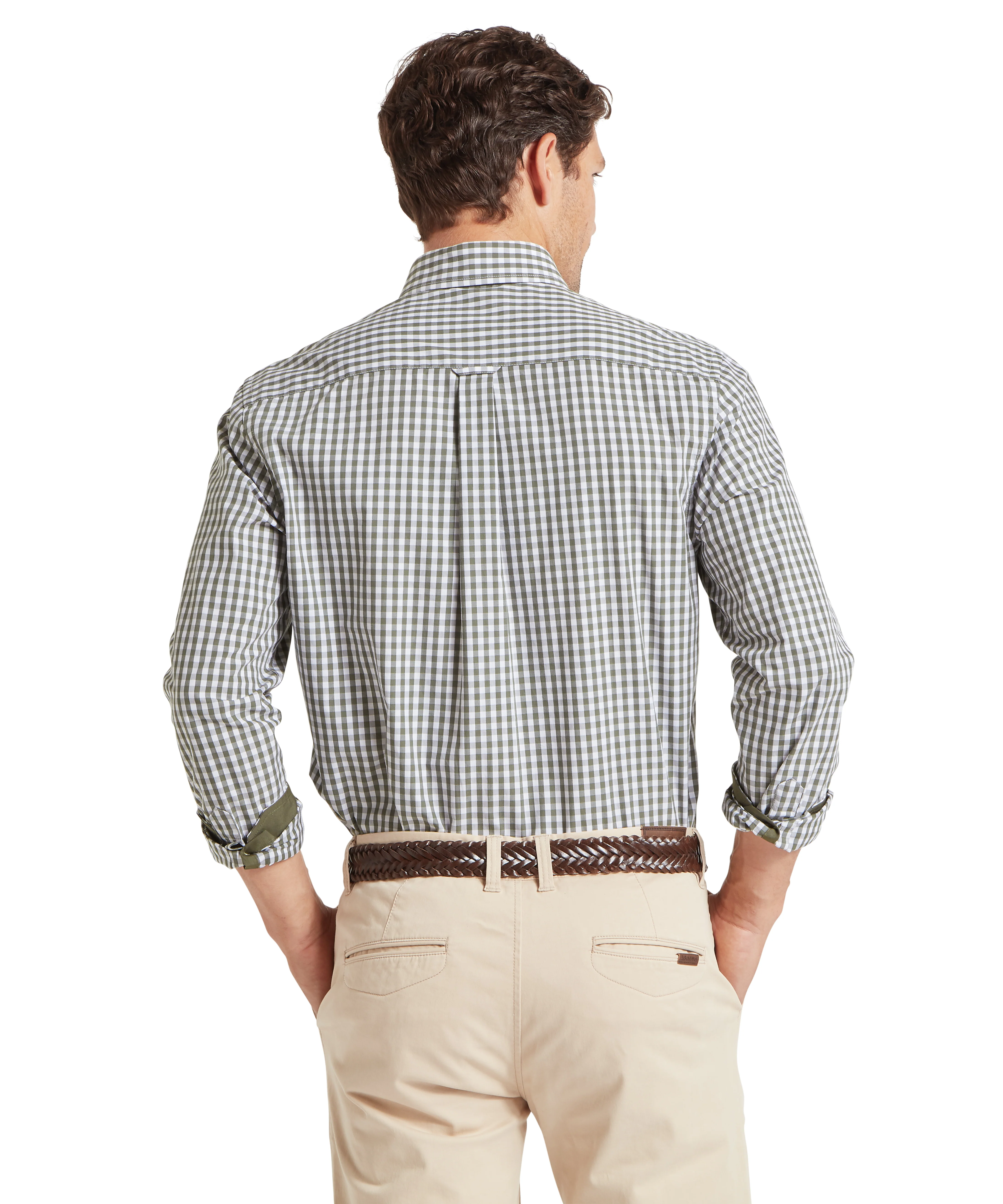 Thorpeness Tailored Shirt - Beetle Green Check - Image 5