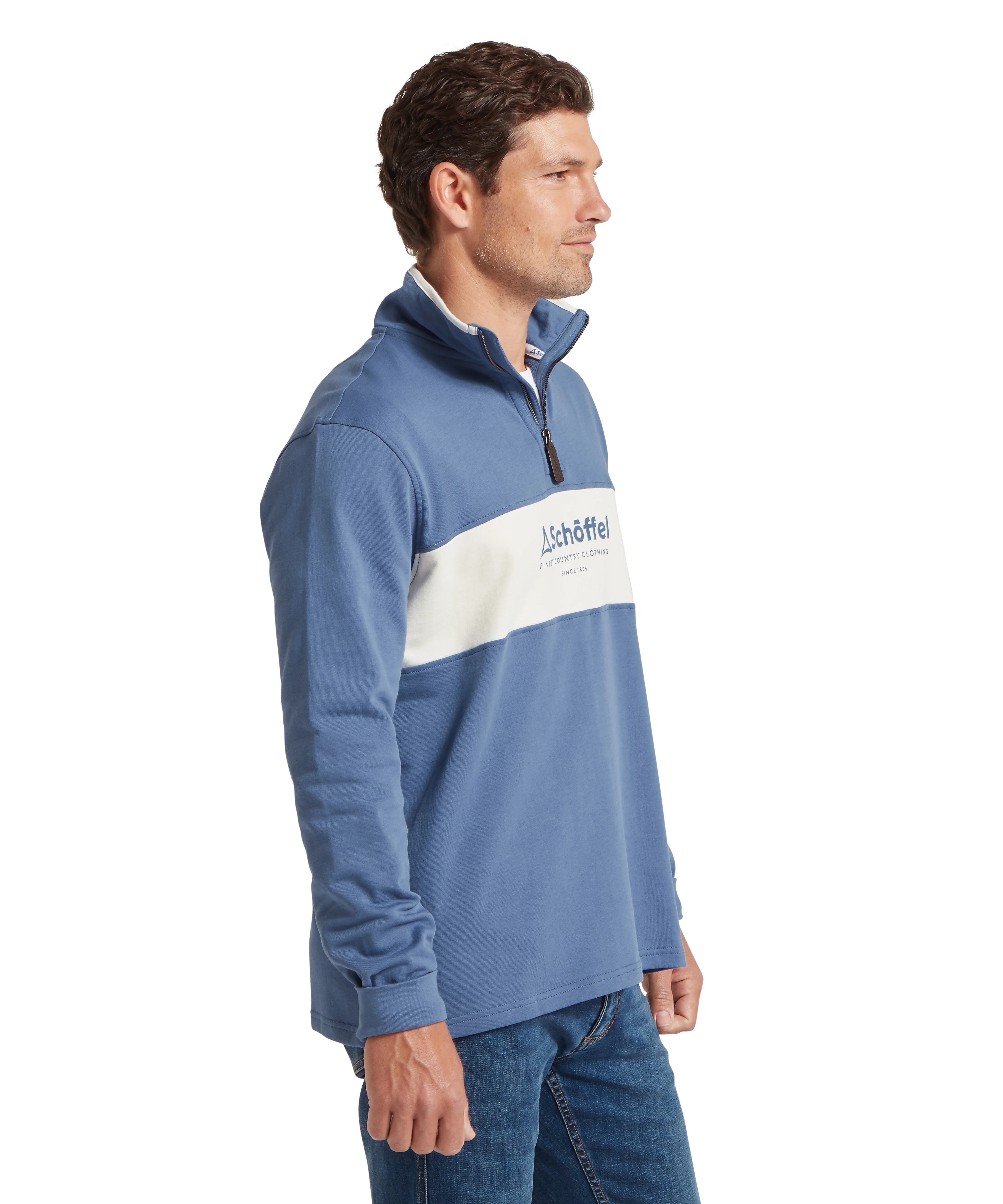 Trencrom Quarter Zip - Vintage Indigo/Stone - Image 4