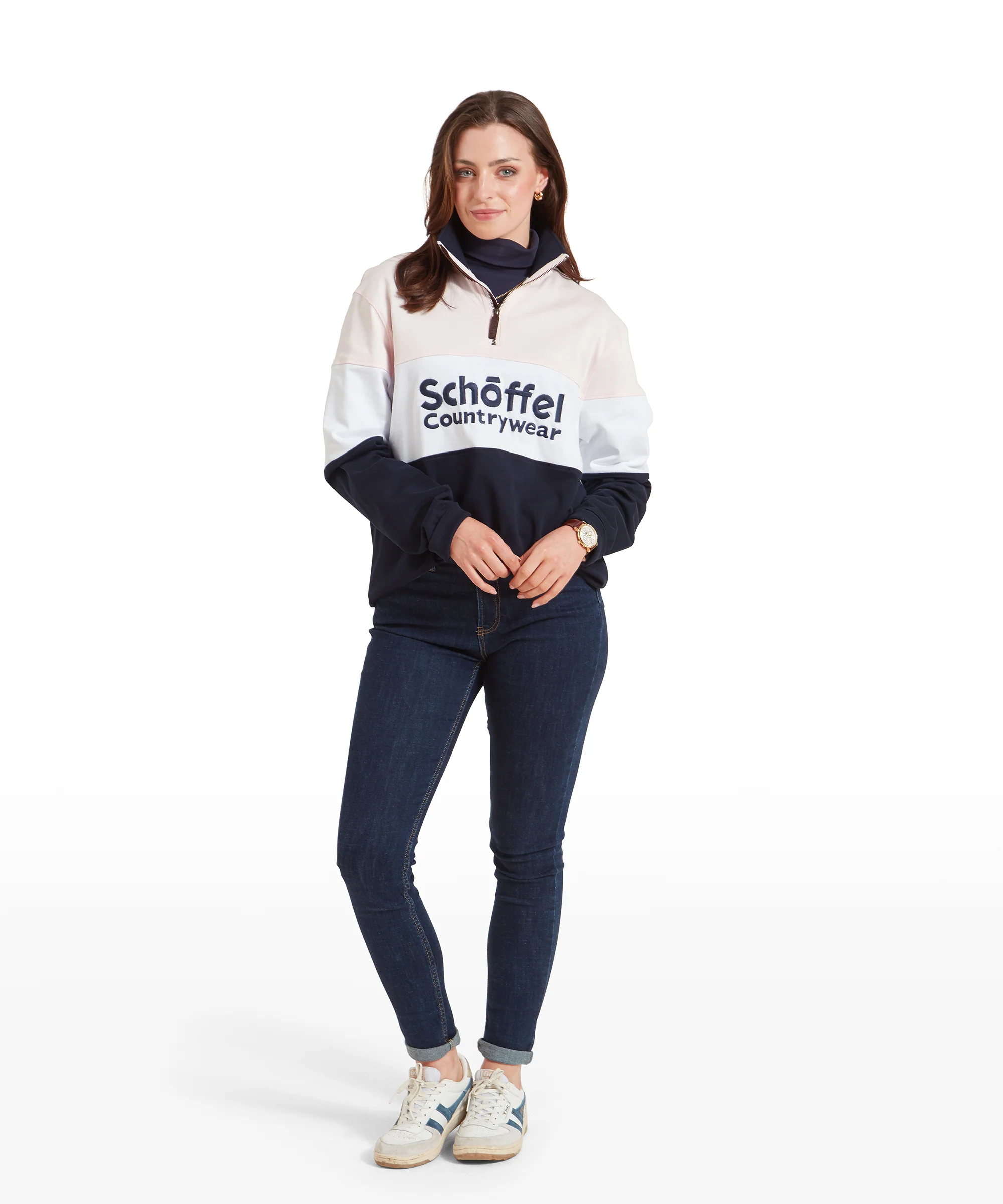 Exeter Heritage Quarter Zip - Pale Pink - Image 4