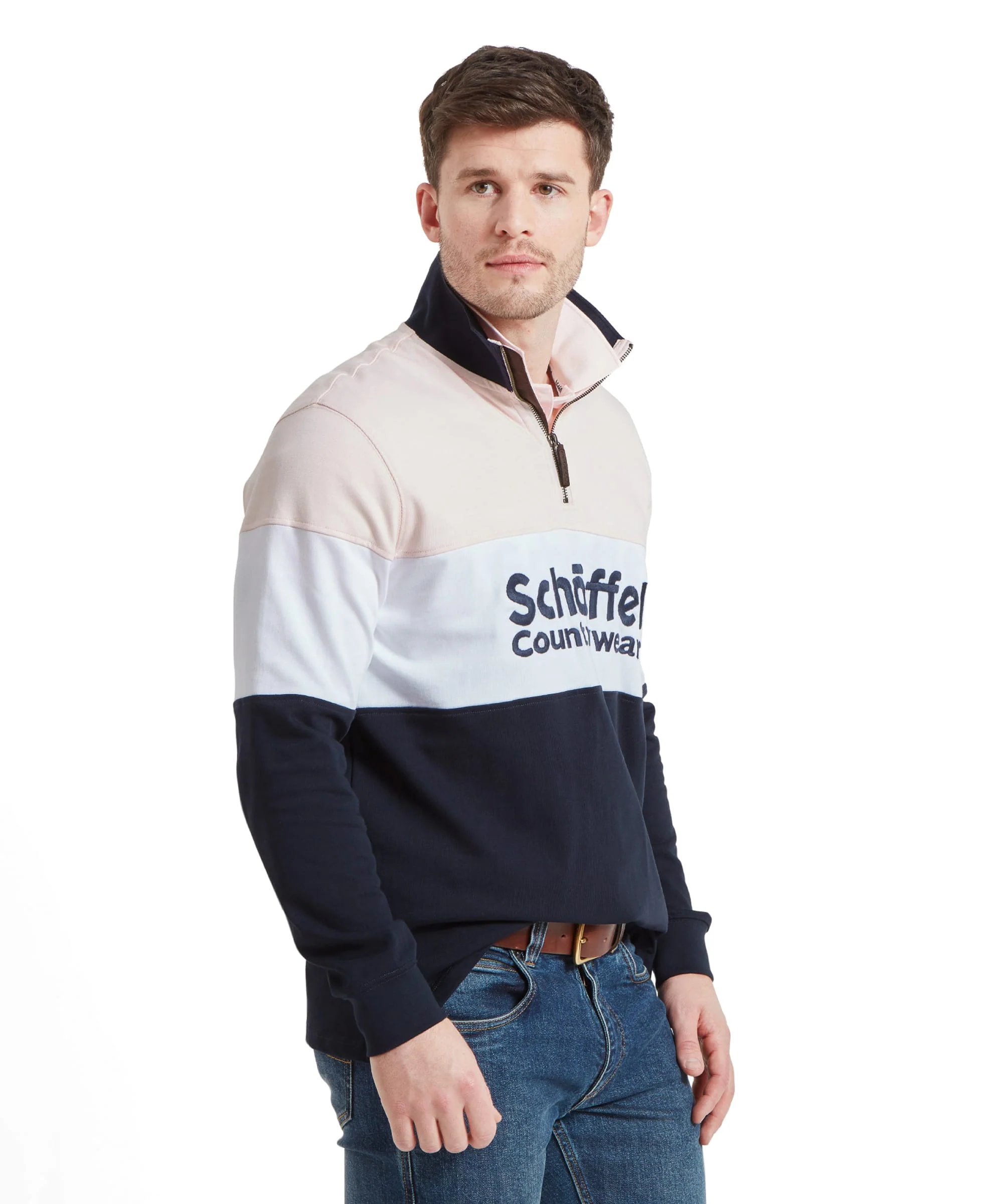 Exeter Heritage Quarter Zip - Pale Pink - Image 7