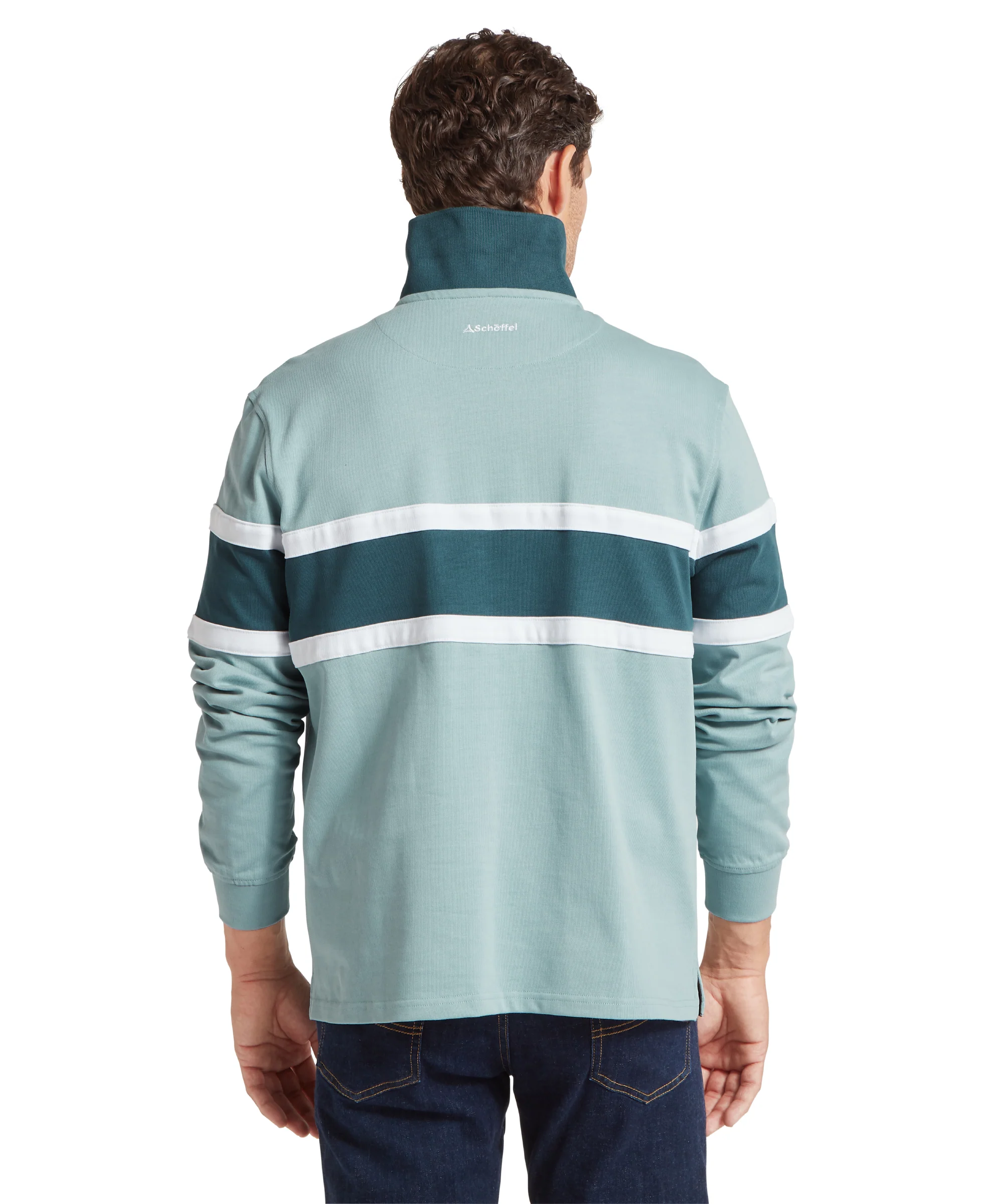 Exmouth Heritage Quarter Zip - Powder Blue - Image 5