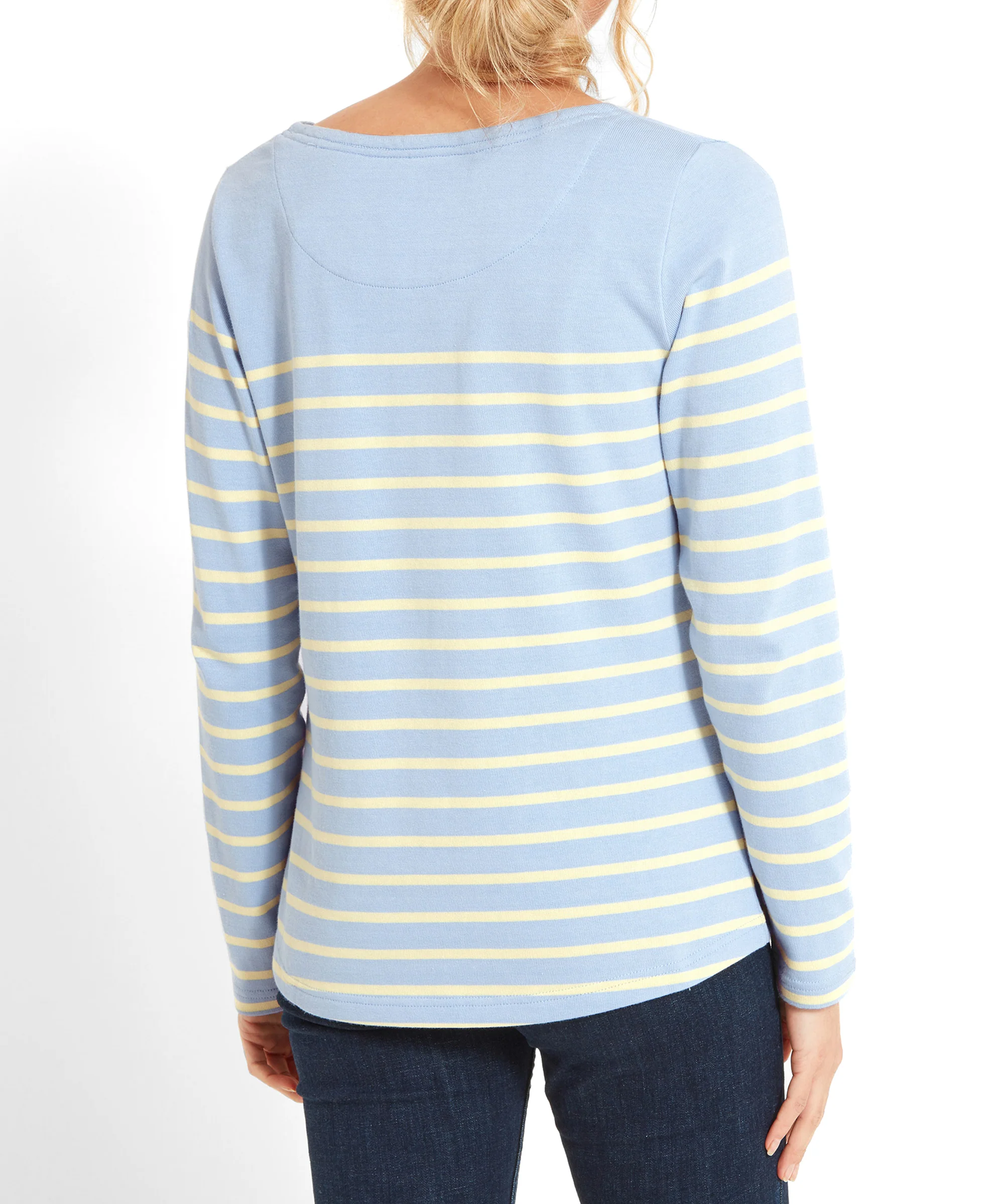 Beauport Top - Pale Blue/Lemon Stripe - Image 4