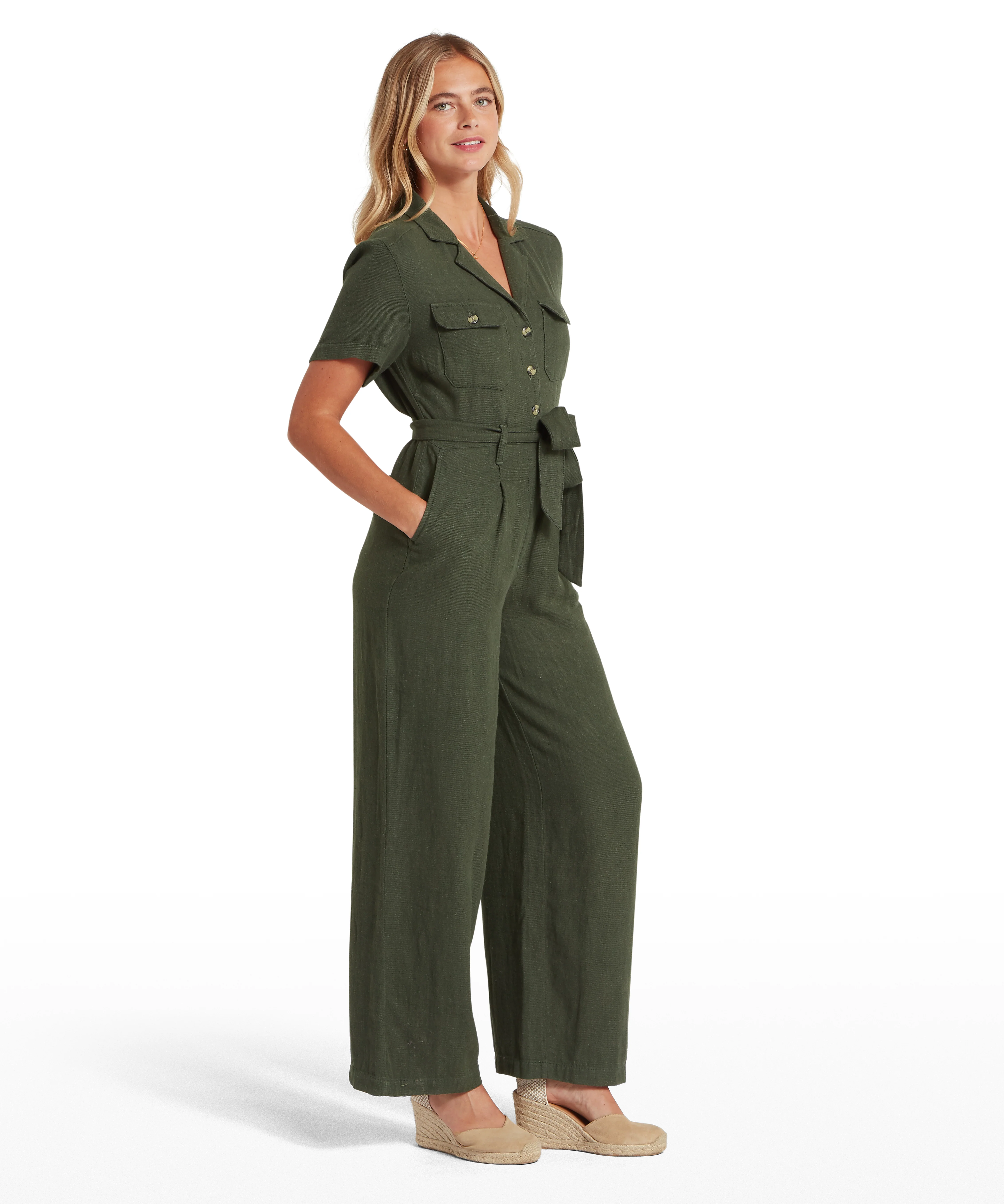 Daisy Jumpsuit - Beetle Green - Image 3