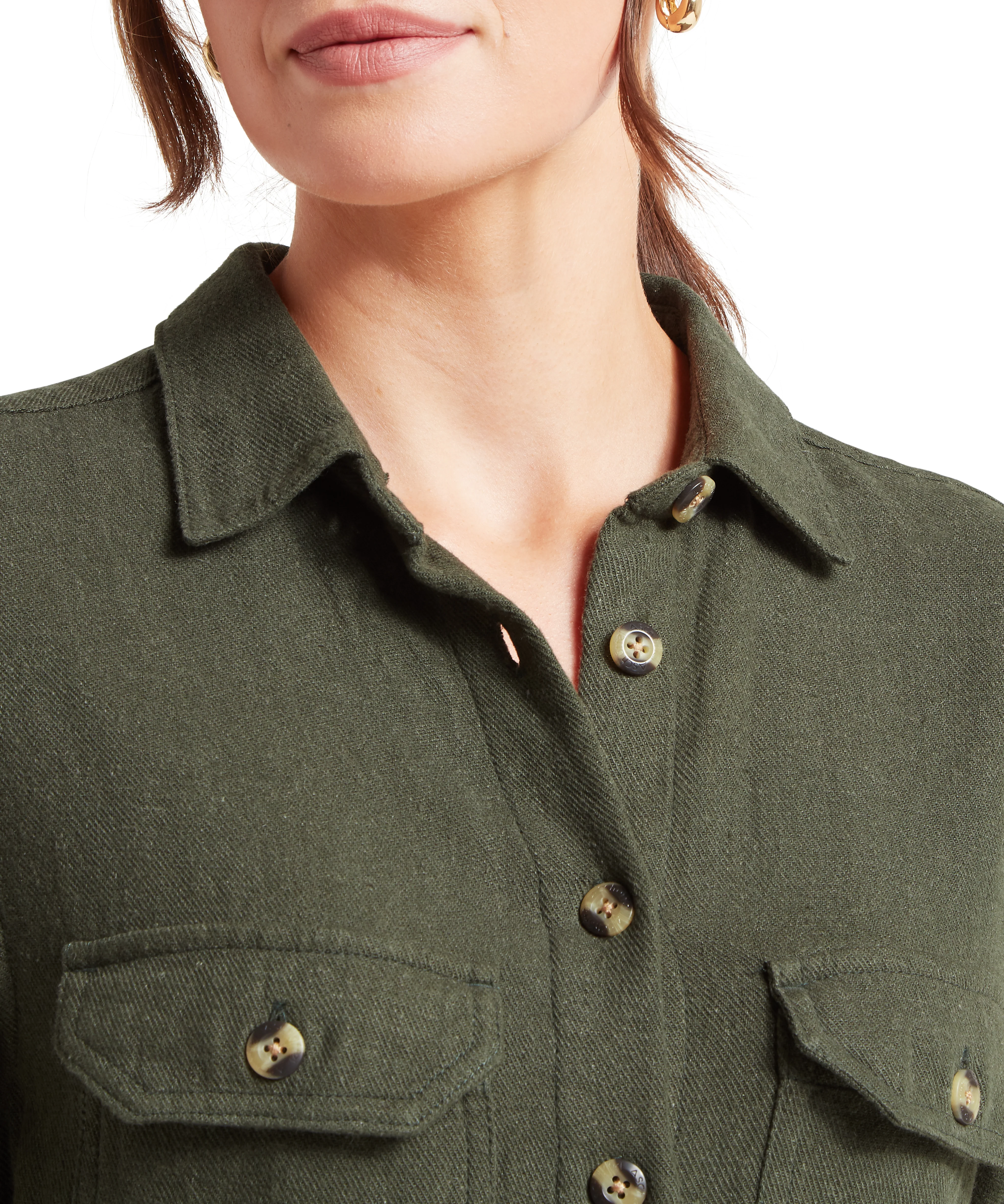 Daisy Linen Dress - Beetle Green - Image 7