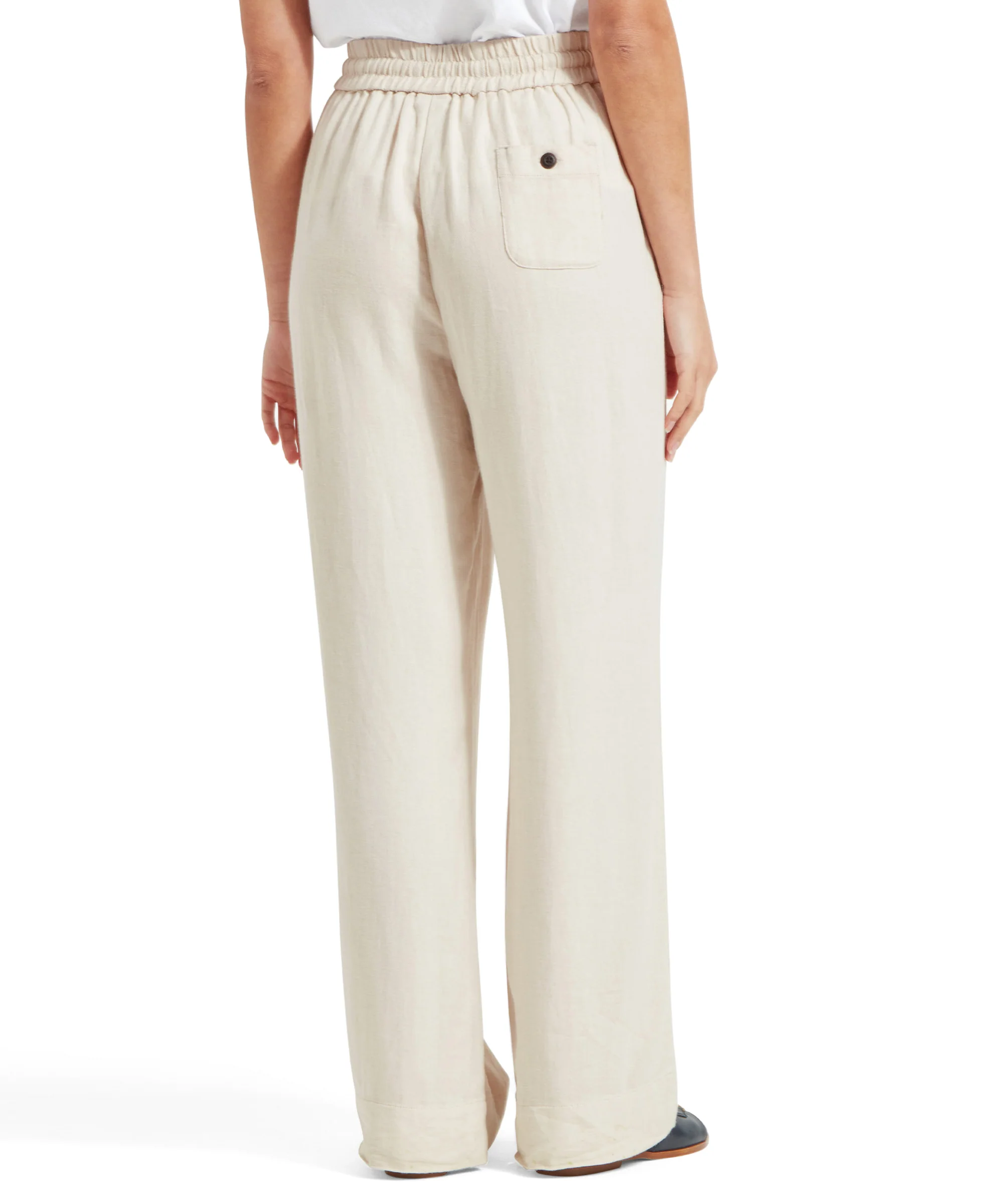 Daphne Linen Trousers - Oat - Image 6
