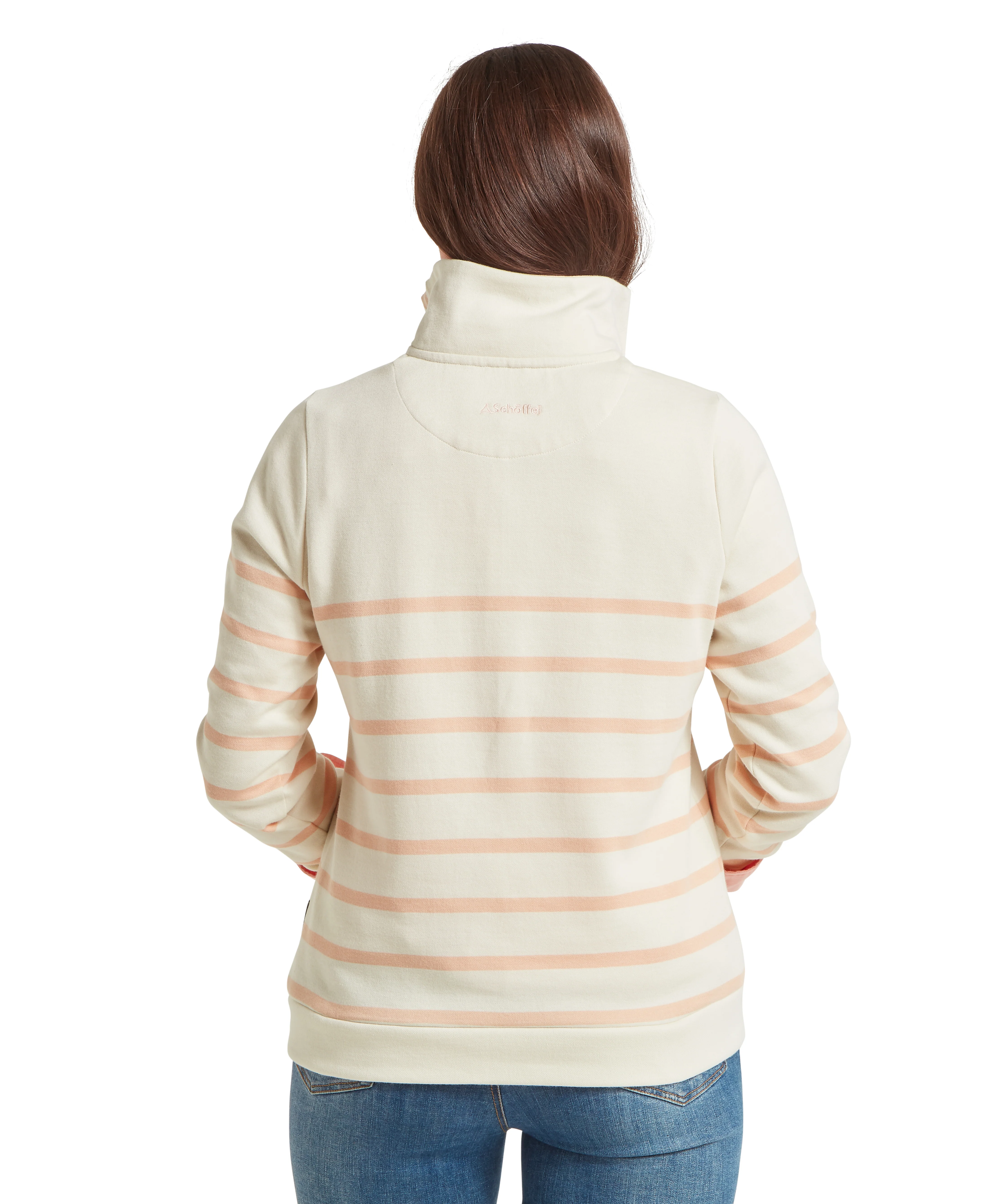 Sandown Sweatshirt - Pale Stone/Coral Peach Stripe - Image 5
