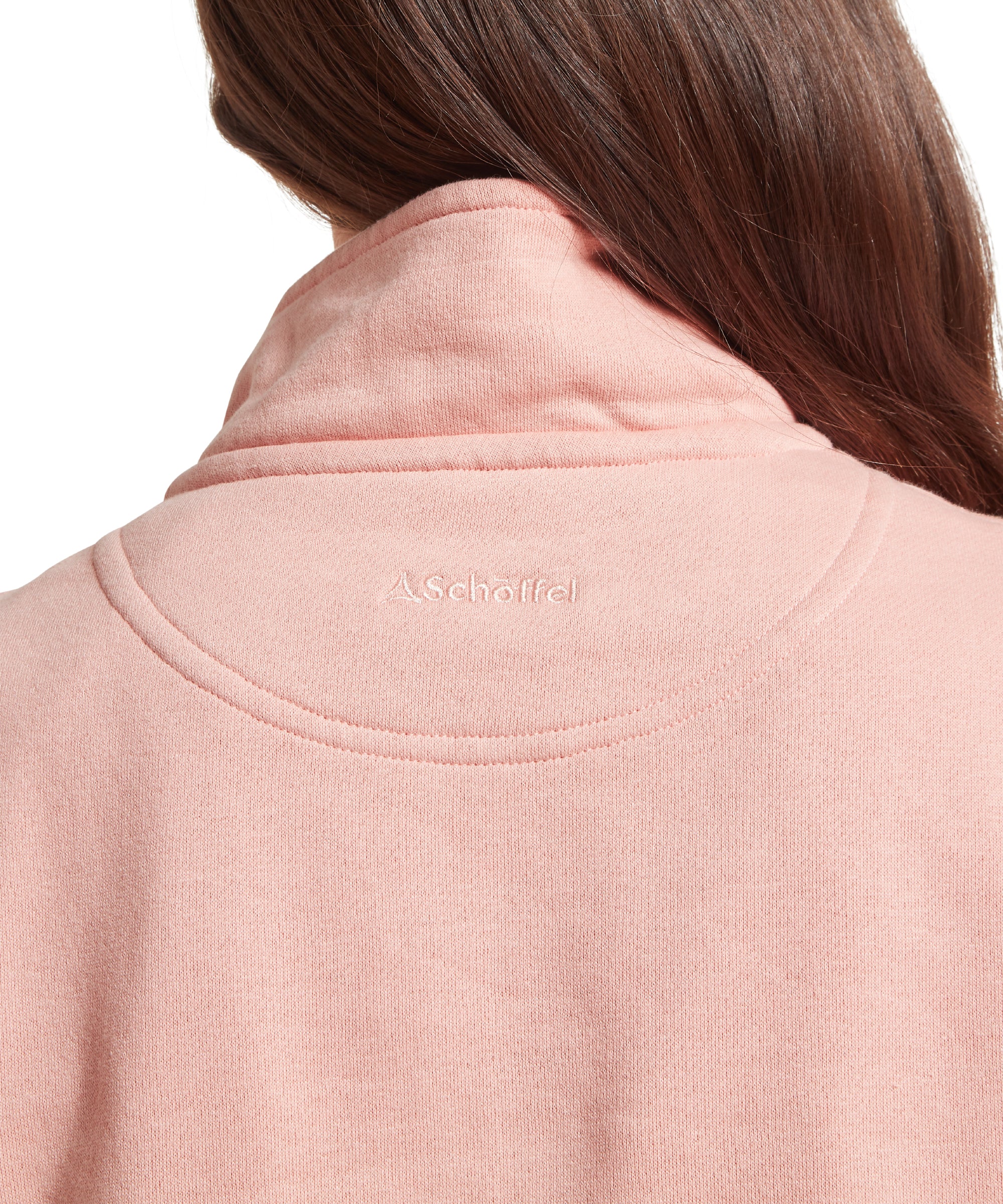 Sennen Cove Quarter Zip Sweatshirt - Pale Rosé - Image 7